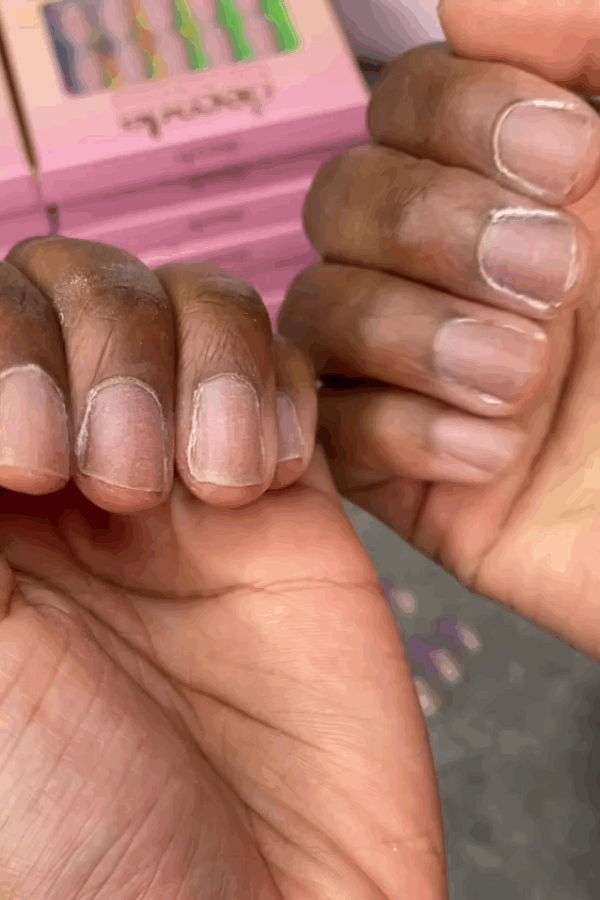 Decode beauty pink glitter nails gif