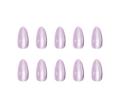 Decode Beauty purple cat eye gel press on nails design lilac my fancy 