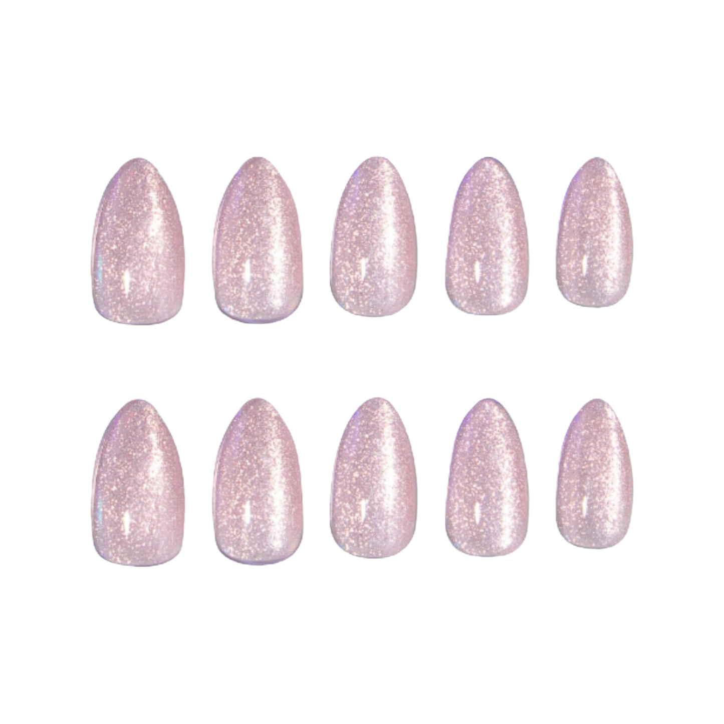 Light pink cat eye gel nails 