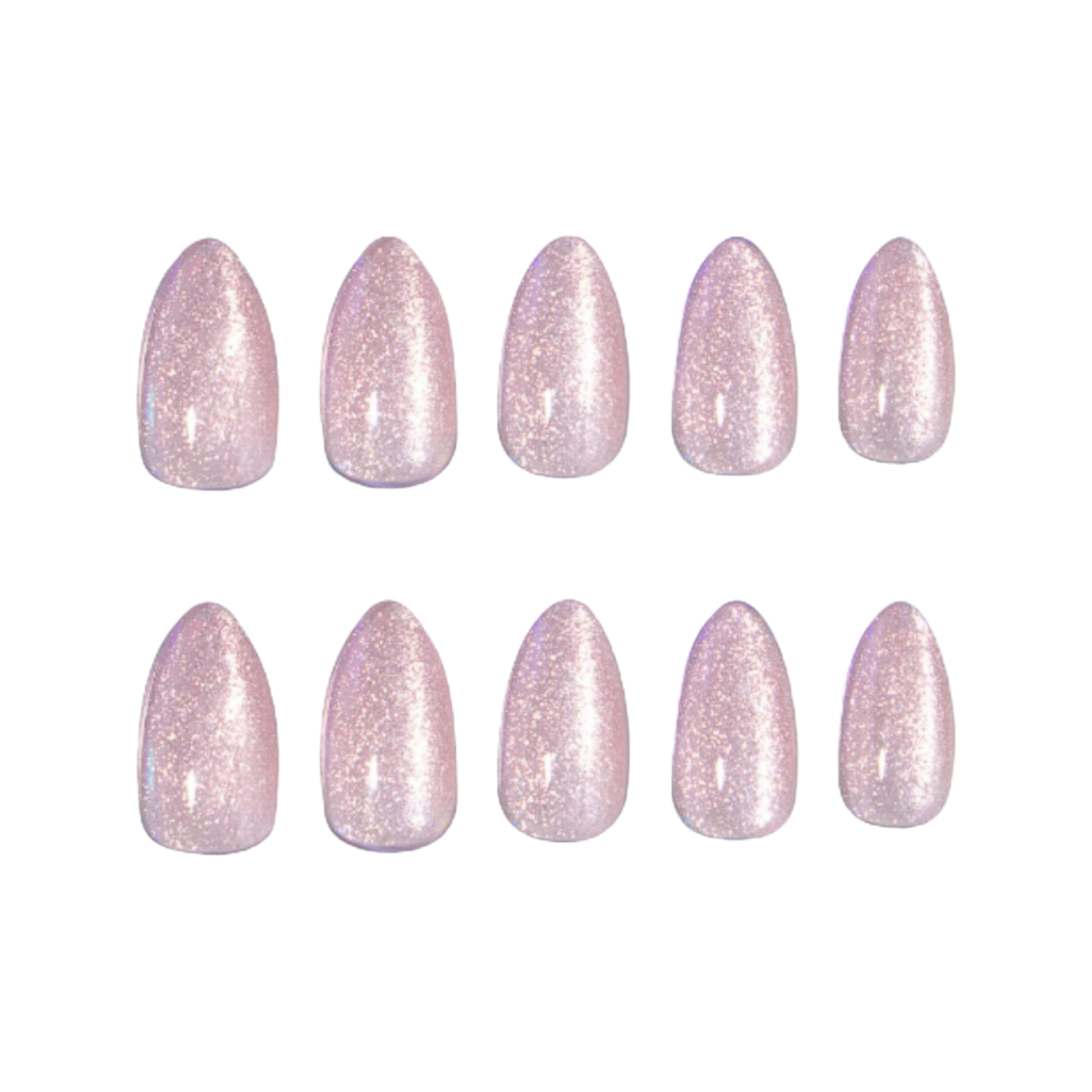 Light pink cat eye gel nails 