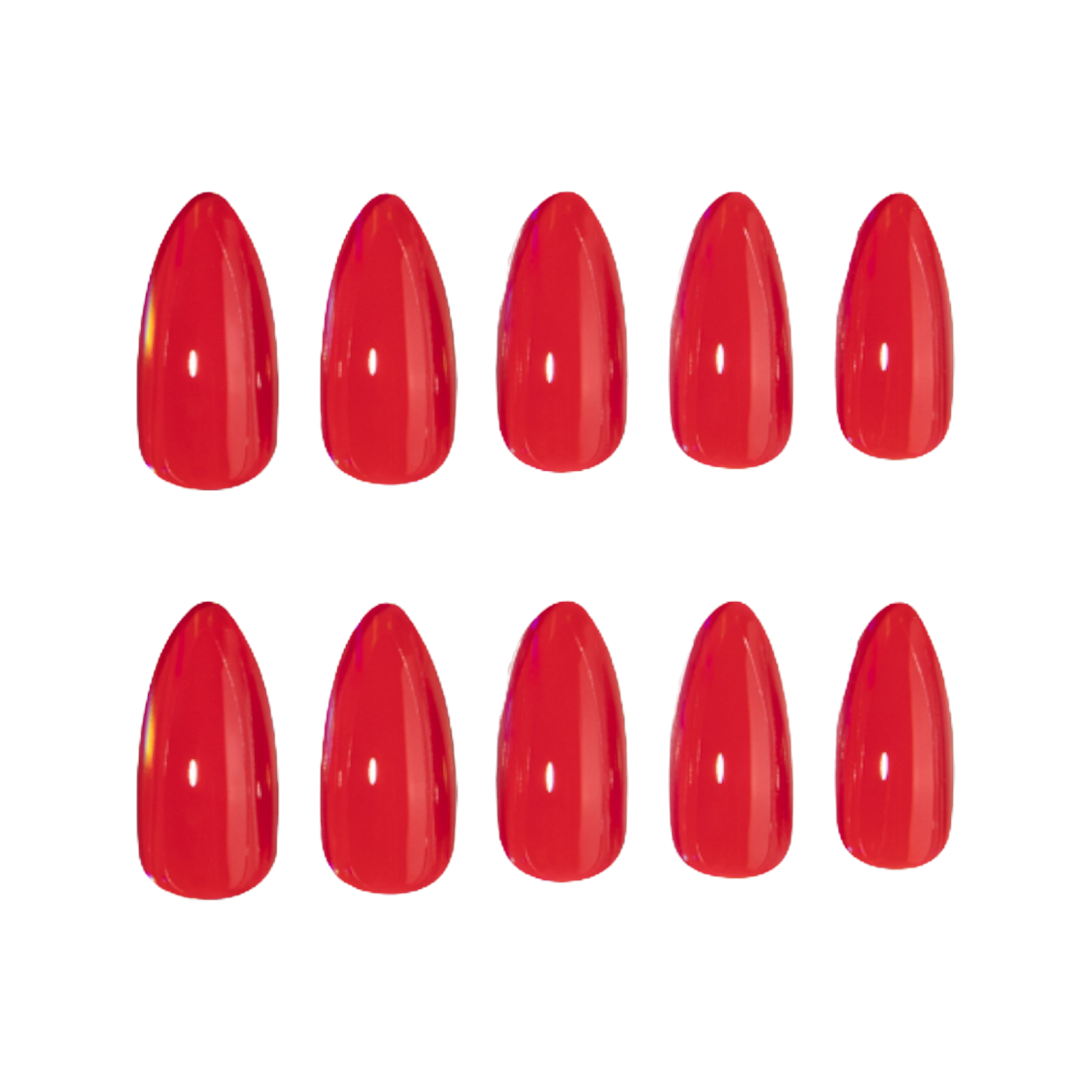 Ferrari red almond press on nails 